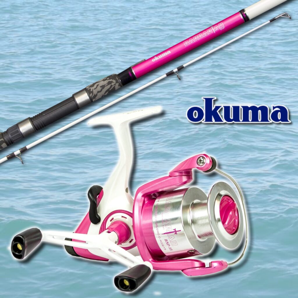 Okuma Barbarian rod & Okuma Barbarian reel pink – Solomons Tackle