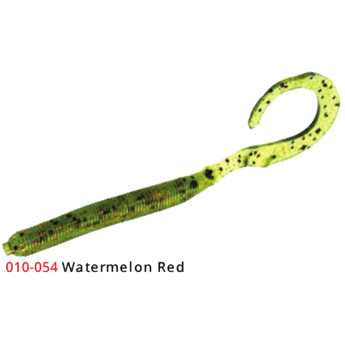 Zoom Bait G Tail Worm Bait-Pack Of 10 (Watermelon Red, 6-Inch) - Spr Slt G  Tail Watermelon Red
