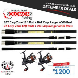 BAT Carp Zone 12ft Combo featuring 2 BAT Carp Zone rods and 2 BAT Carp Ranger reels at a discounted price on Black Friday Sale