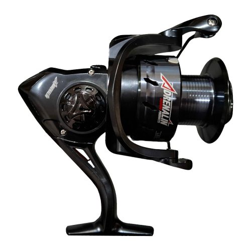 Adrenalin Black Surf 6000 fishing reel with 25lb drag, long-cast spool, and balanced rotor for anglers in South Africa.