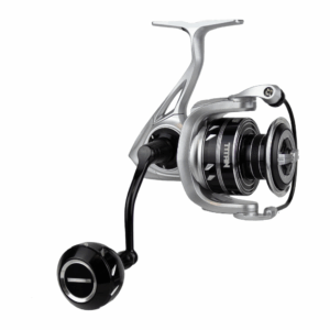 Loomis & Franklin Titan Spinning Reel – lightweight aluminum body, 8+1 bearings, carbon drag, CNC handle, available in 4000, 6000, 10000 sizes