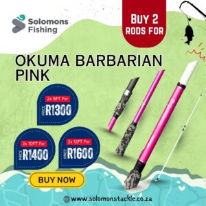 Okuma Barbarian (Pink) 8ft Carp Rod – Double Deal