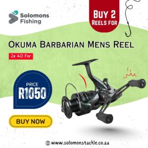 Okuma Barbarian (Black) 40 Carp Reel – Double Deal
