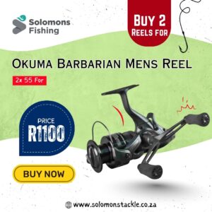 Okuma Barbarian (Black) 55 Carp Reel – Double Deal