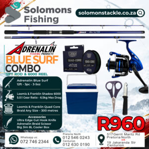 Adrenalin Blue Surf 12ft Fishing Combo (20lb Braid)