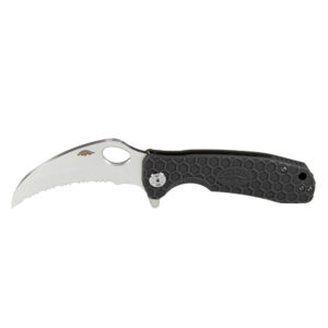Honey Badger Claw Serrated – Large Black Knife
