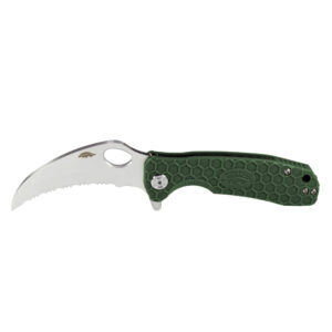 Honey Badger Claw Serrated – Large Green Knife