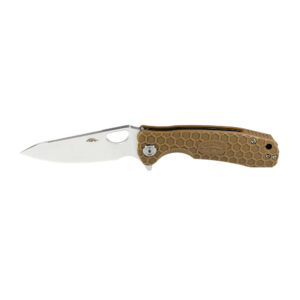 Honey Badger Leaf Point - Medium Tan Knife