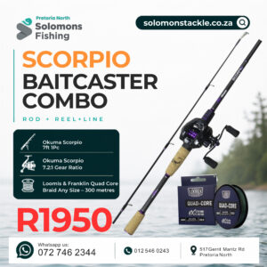 Okuma Scorpio Baitcaster Combo (30lb Braid)